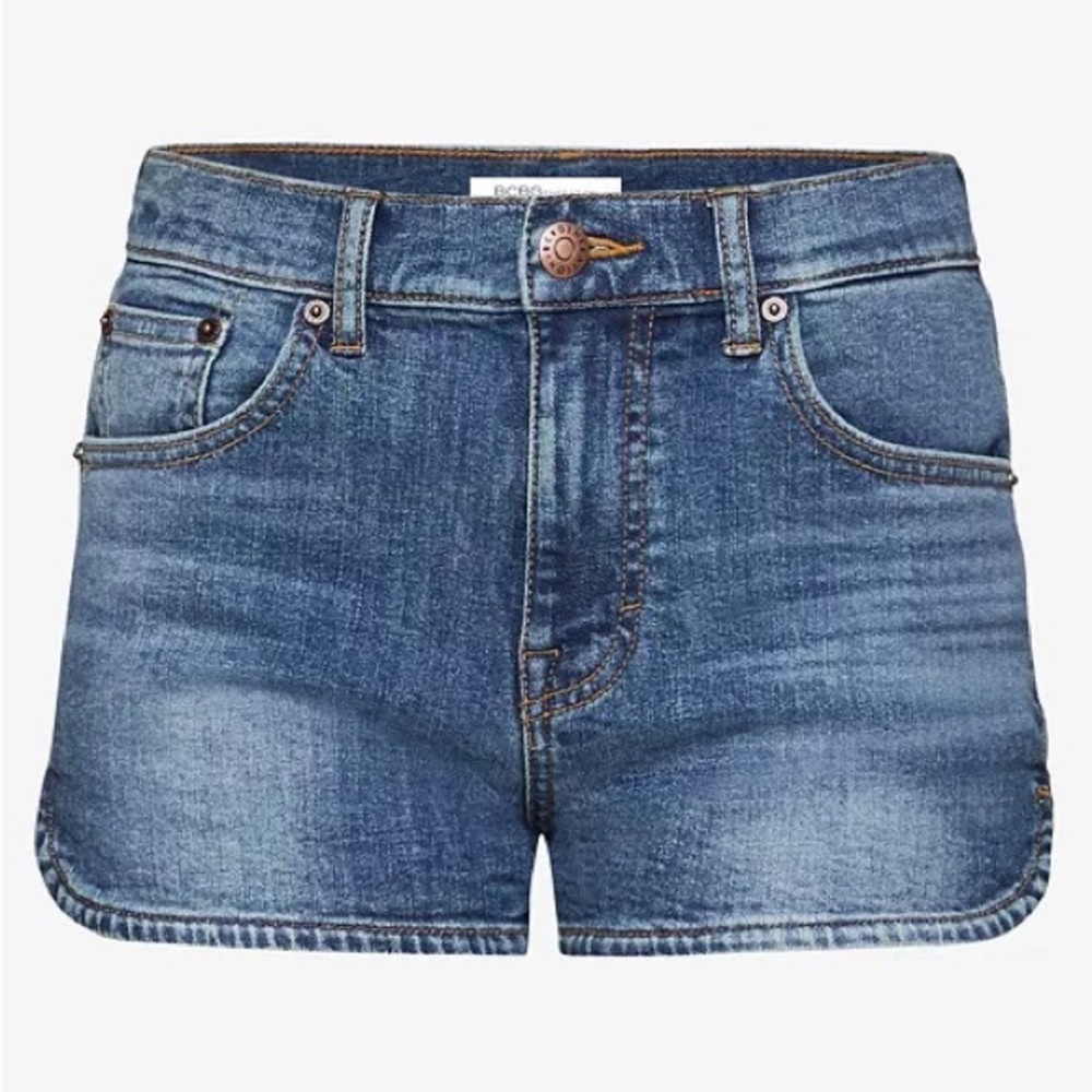 BCBGENERATION Dolphin-Hem Denim Jean Shorts Medium Wash Size 26